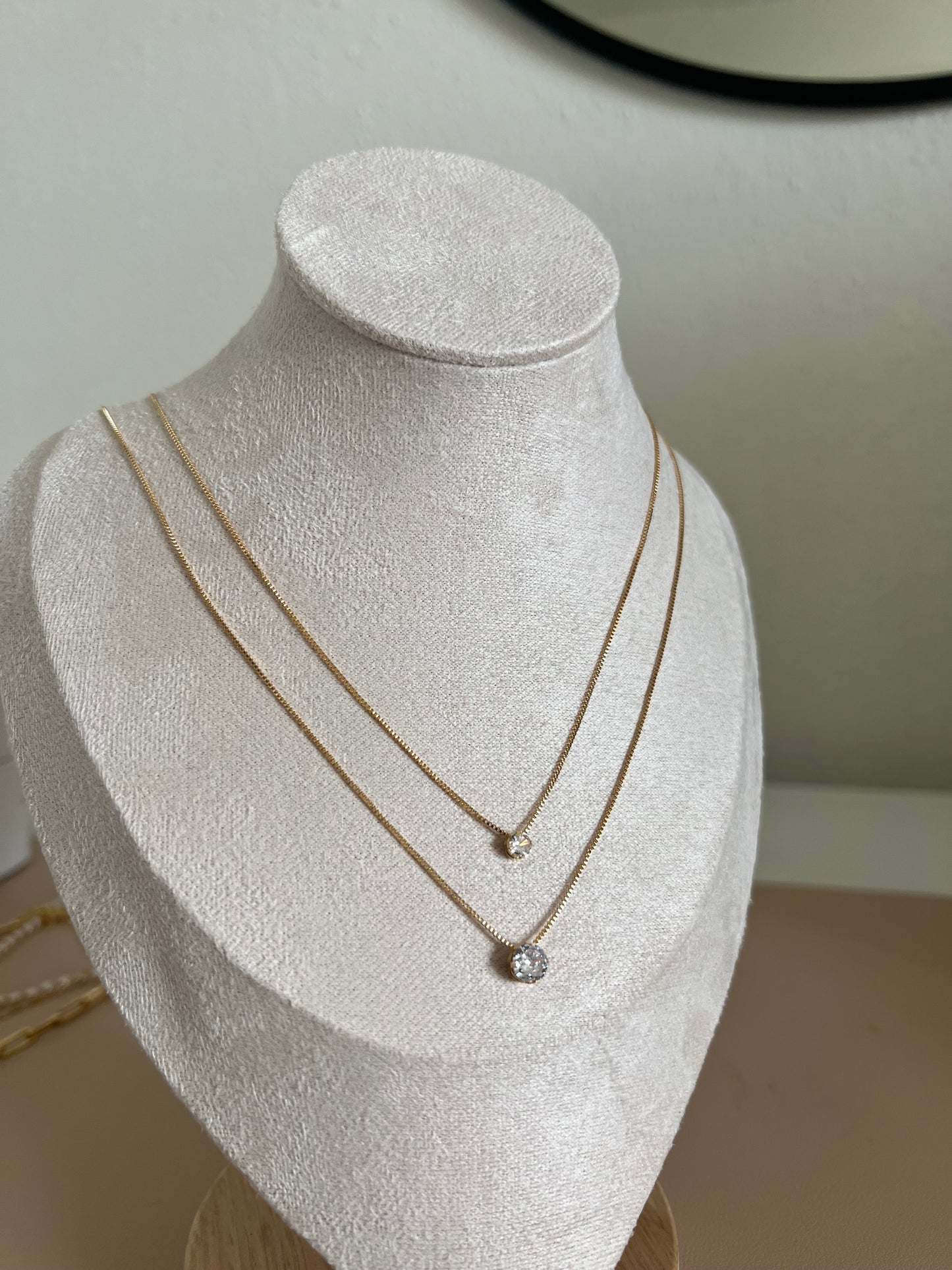 Double Diamond Necklace