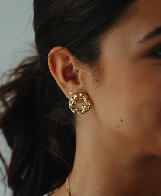 Asymmetrical Circle Earring