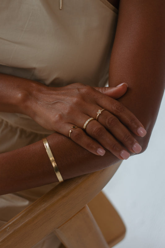 Adjustable Diamond Heart Ring