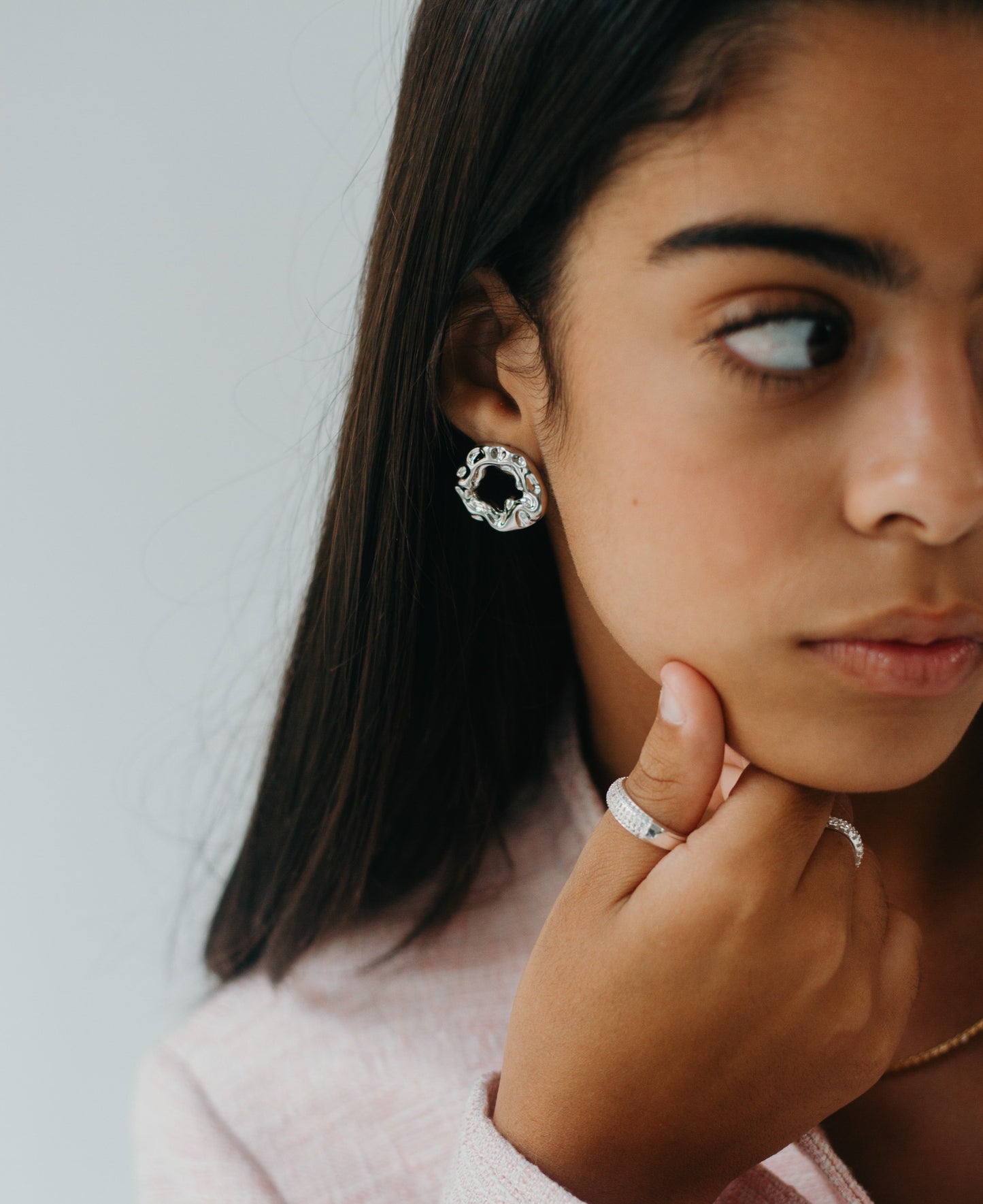 Asymmetrical Circle Earring